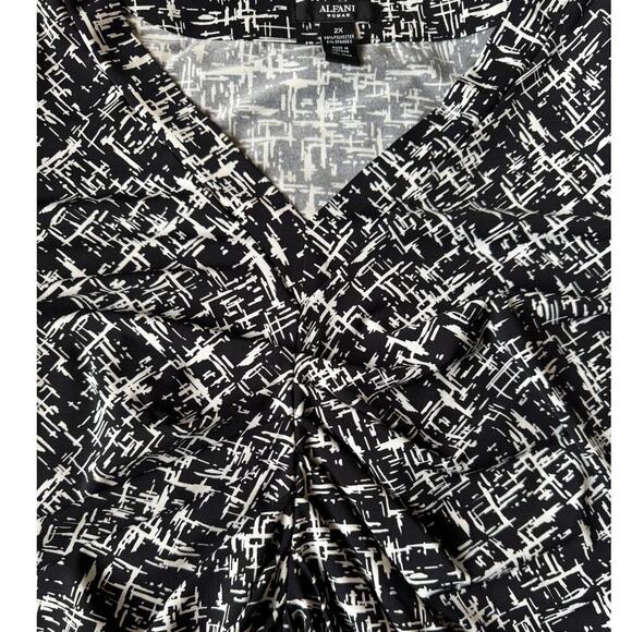 Alfani Ruched V-Neck Blouse - Picture 3 of 6